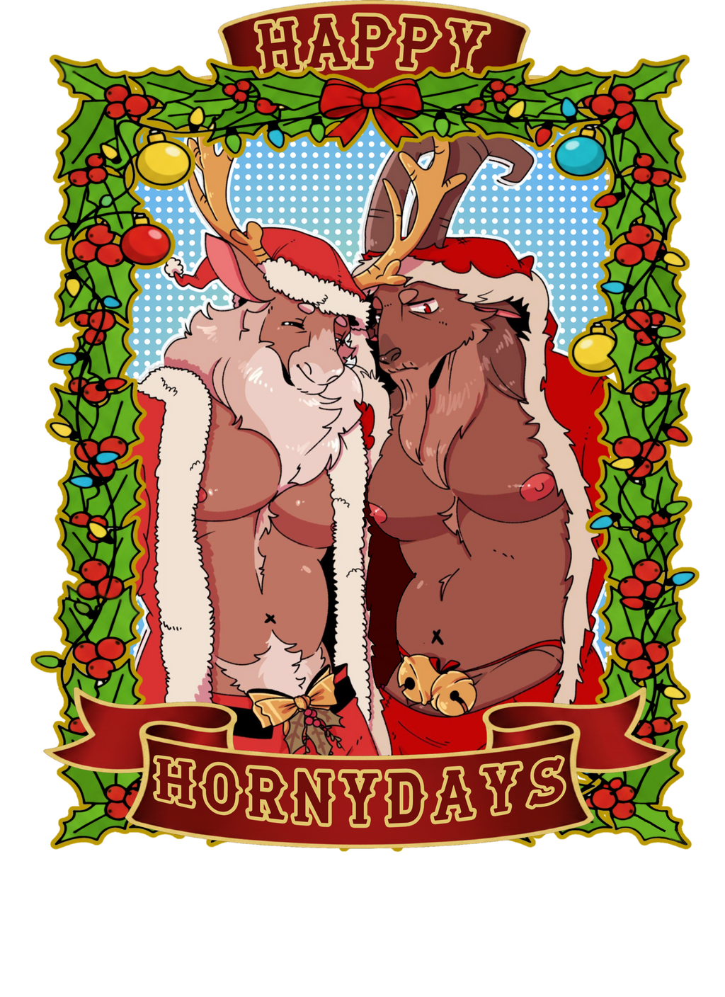 HORNYMAS SANTA AND KRAMPUS
