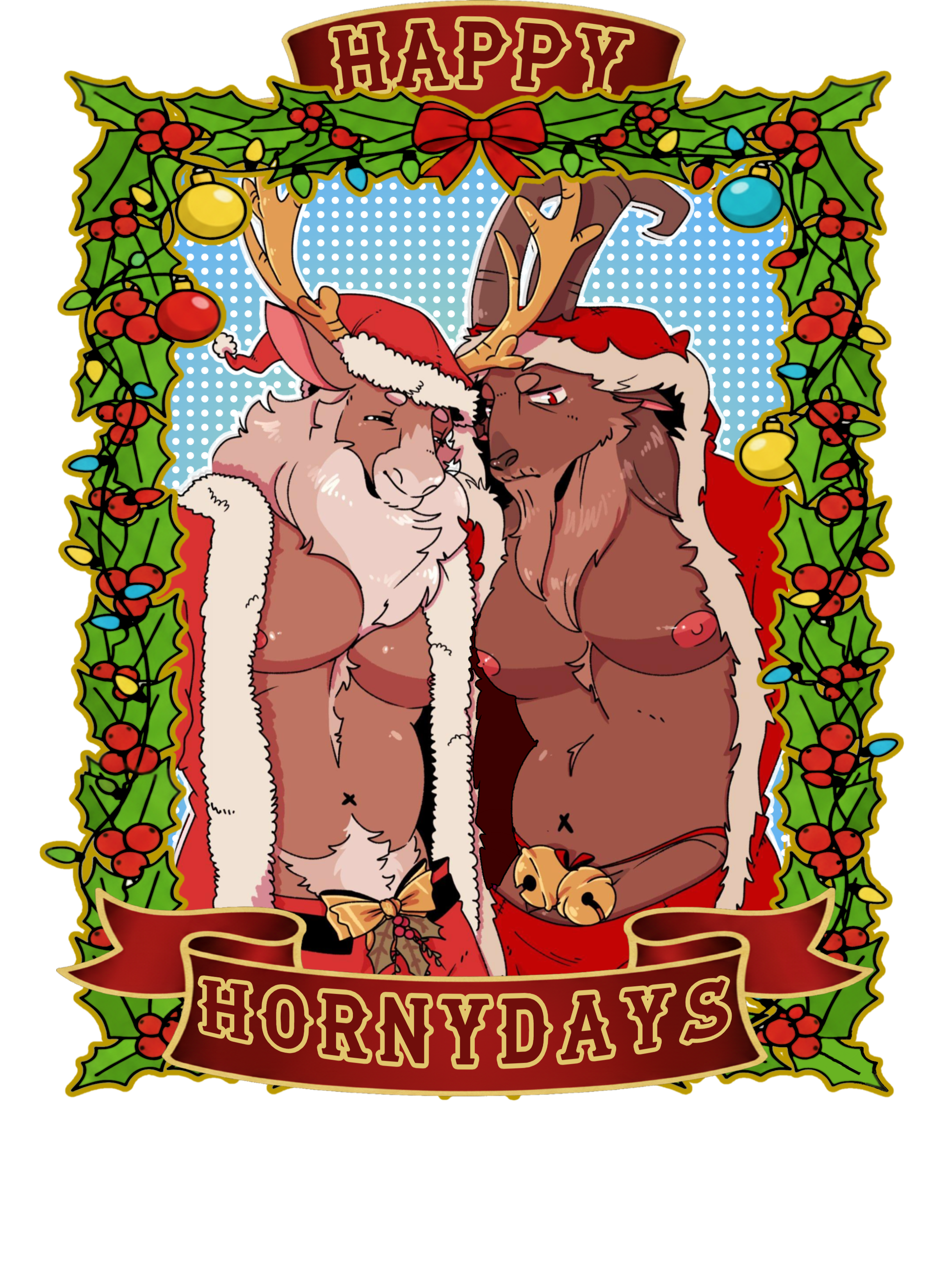 HORNYMAS SANTA AND KRAMPUS